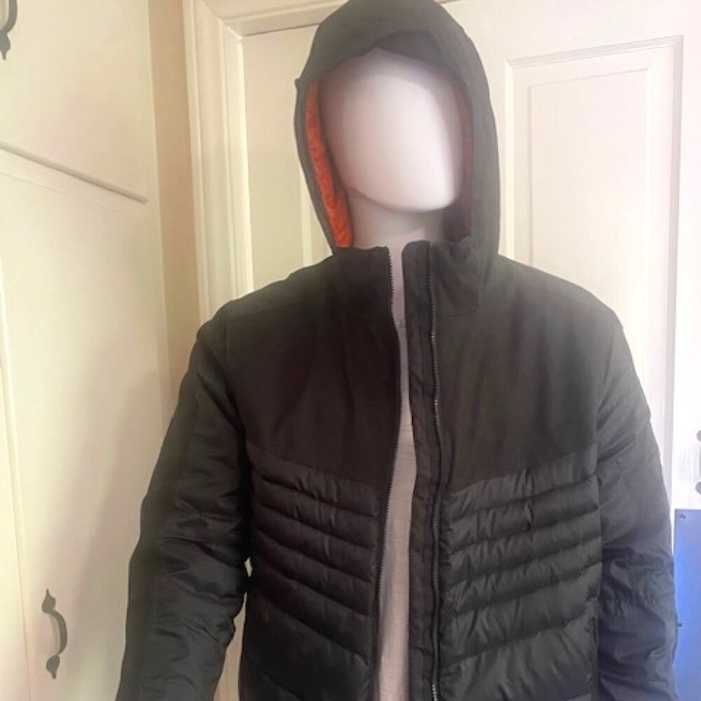 Men's Black Oakley Omni Thermal Puffer Jacket w Hood L